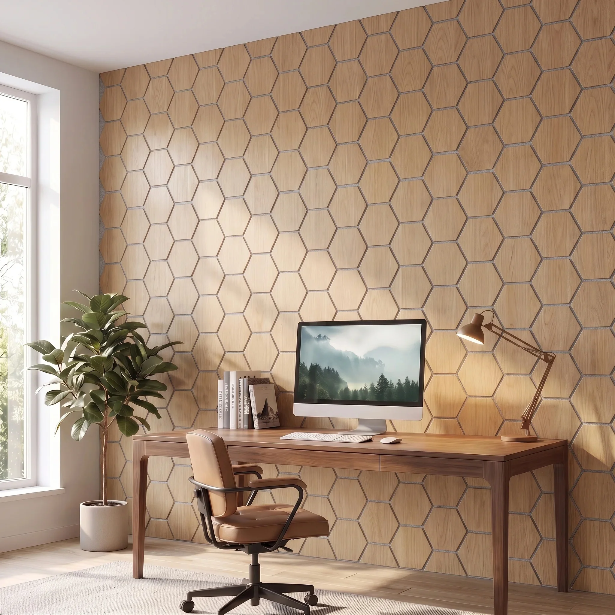 Modular acoustic wall panel system installed for echo control