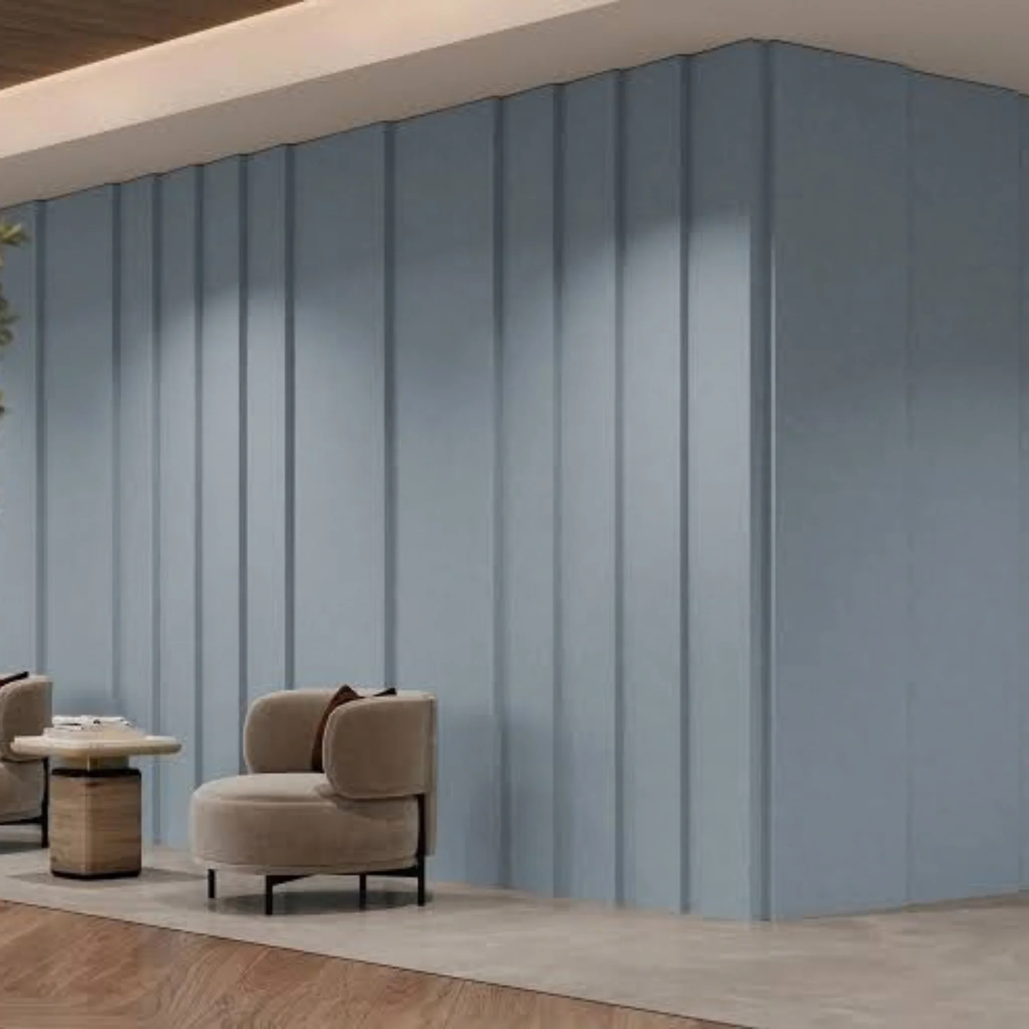 Auditorium acoustic wall paneling with high sound absorption rating