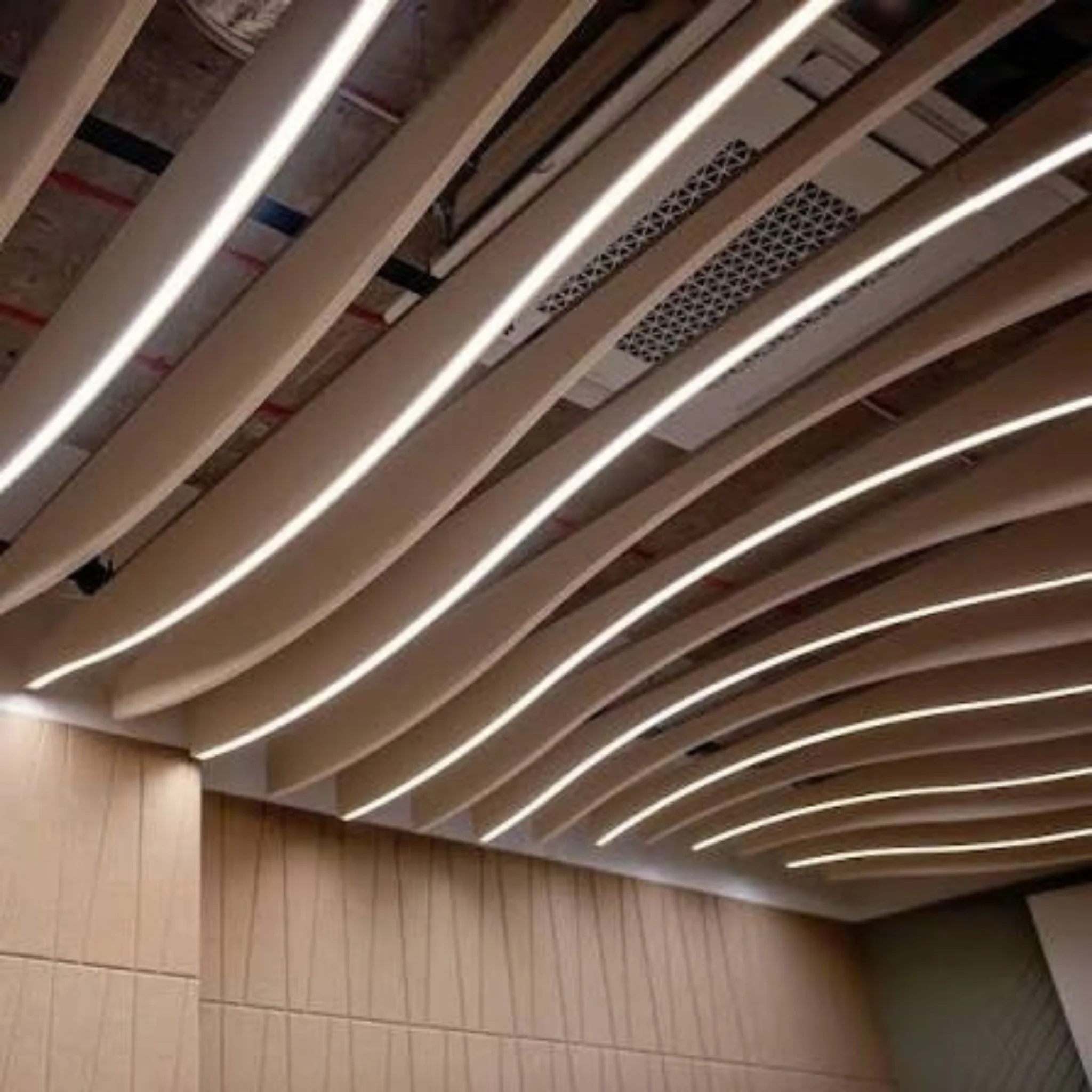 Ceiling and floor sound insulation in a completed project