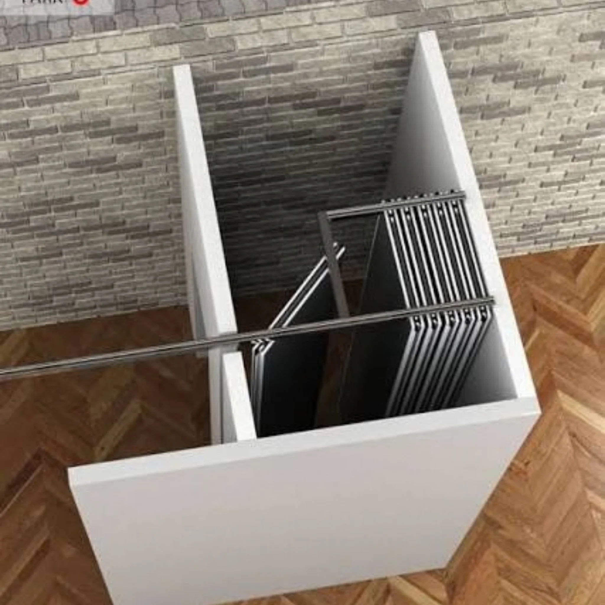 Flexible ceiling track operable acoustic wall system