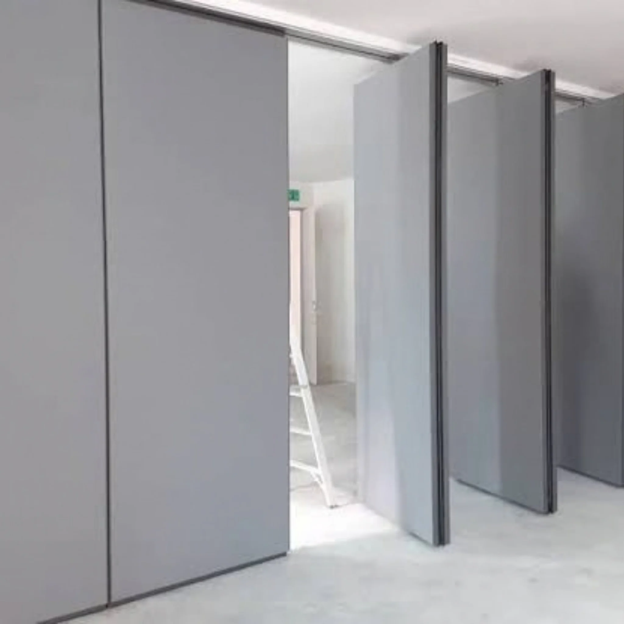 Standard operable acoustic wall in a completed project